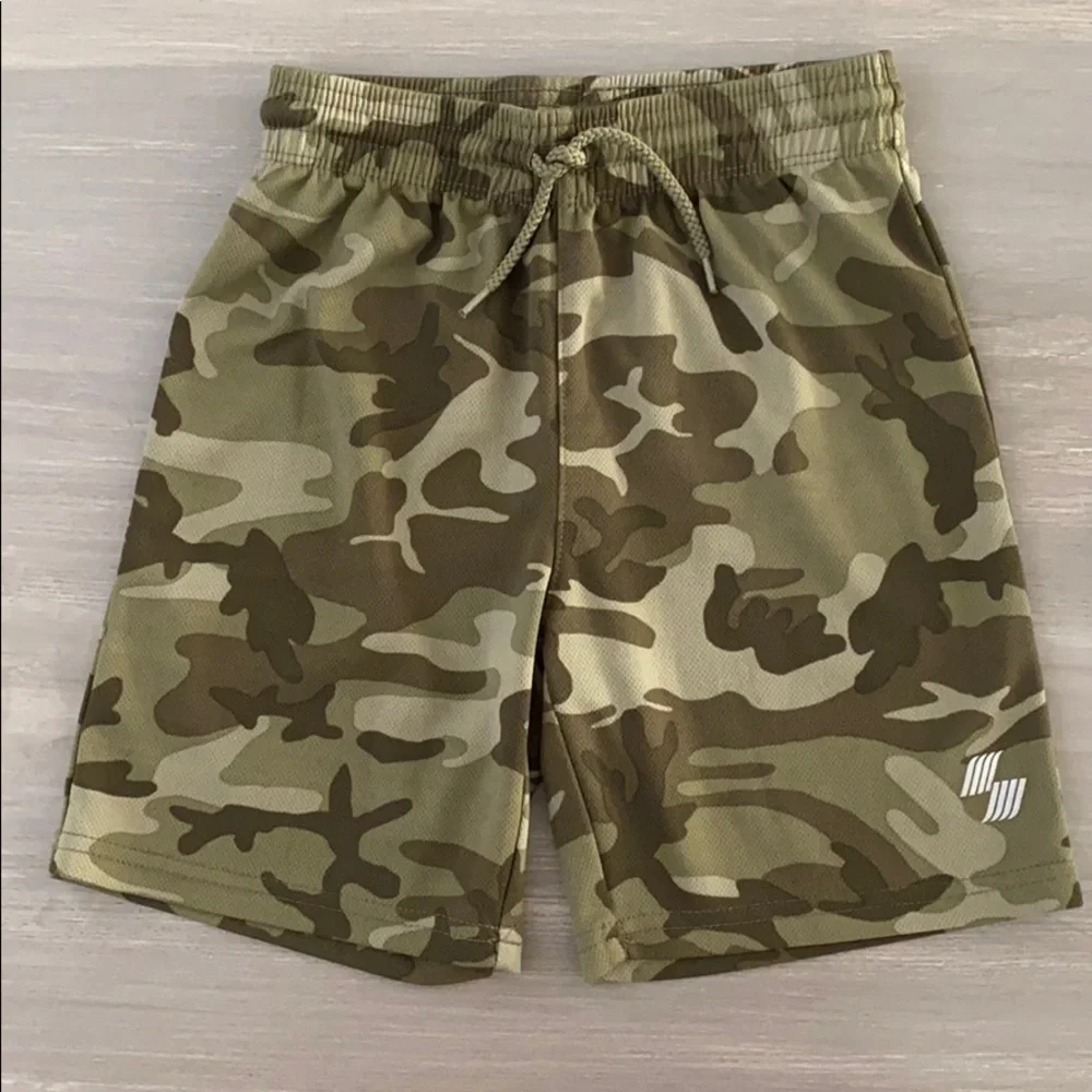 Place Sport Set of 2 Athletic Shorts Grey & Camo